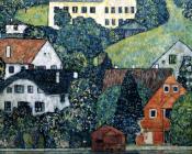 古斯塔夫 克林姆特 : Houses in Unterach on Attersee Lake